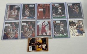 Allen Iverson 10 Card Basketball Lot w Rookie Cards