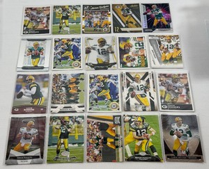 Aaron Rodgers 20 Card Football Lot w Finest and Inserts Green Bay Packers