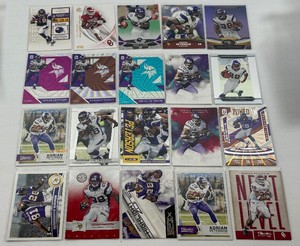 Adrian Peterson 20 Card Football Lot w Prizm, Parallels, Inserts Minnesota Vikings