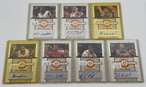 7 Card Autographed Basketball Card Lot