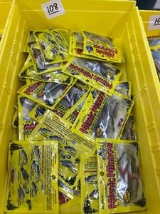 Retail Lot of 50 pkgs - MIMIC MINNOW TAILS - watermelon