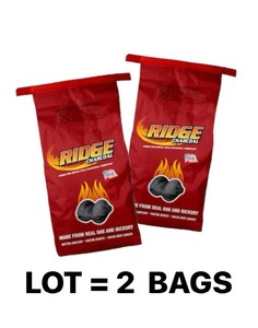 2 Bags RIDGE CHARCOAL Briquets