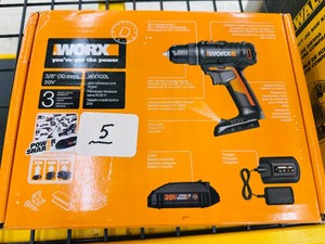 NEW ~ WORX 3/8” 20V Cordless Drill KIT - WX100L