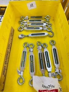 Lot of 10 TURN BUCKLES - 38 x 7 34