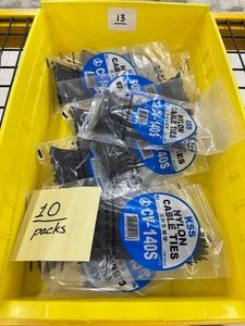 10 Packs of NYLON CABLE TIES  (100 per bag)