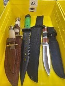 Lot of 3 HUNTING KNIVES