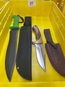 Lot of 2 HUNTING KNIVES