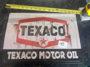 NEW  Rolled Edge TEXACO SIGN