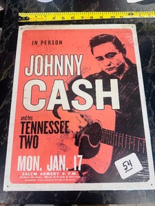 NEW  Tin Sign - JOHNNY CASH Concert Poster
