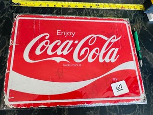 NEW  Enjoy COCA  COLA Rolled Edge Decorative Tin Sign