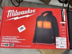 NEW  Milwaukee M12 HEATED HOODIE KIT - Large - Black - 306B-21L