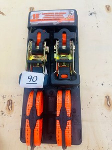 2-pack Erickson 2000 lb  15 ft RATCHETING TIE-DOWN STRAPS