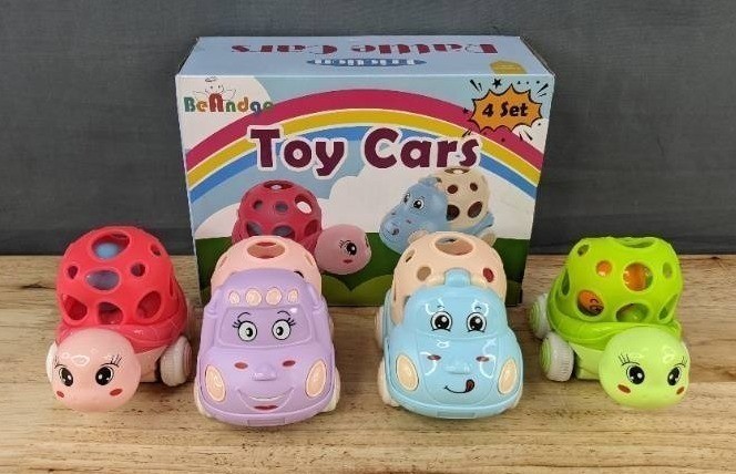 BeAndge Toy Car Rattle Set of 4, BPA-Free - Brand New
