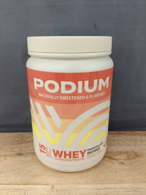 Podium Whey Concentrate Chocolate Brownie Protein 19 oz - Brand New
