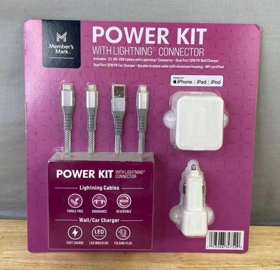 Members Mark USB Lightning Power Kit - Brand New Q