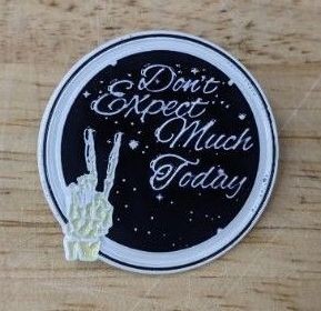Dont Expect Much Today Enamel Pin - Brand New