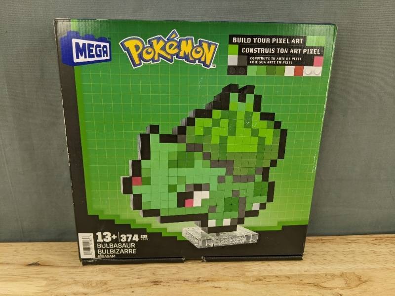 MEGA Pokemon Bulbasaur Pixel Art, 374 Pieces - Brand New