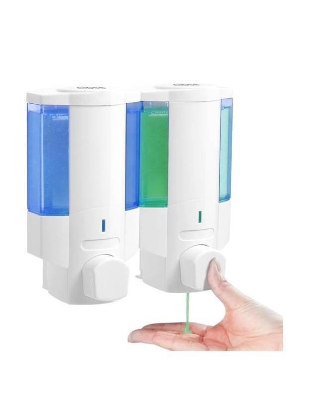 CIBSS 2-Chamber Wall-Mount Shampoo & Conditioner Dispenser - Brand New