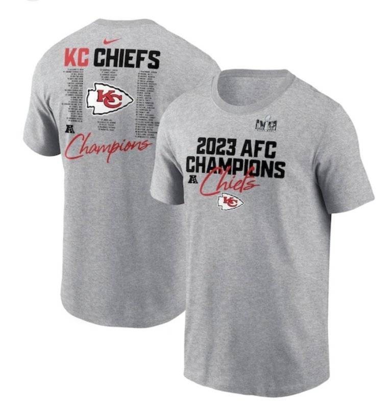 Nike NFL Kansas City Chiefs 2023 AFC Champions Football T-Shirt Mens Medium - Brand New