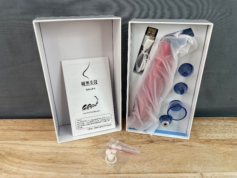 Blackhead Acne Face Cleanser Suction Vacuum Pressure, Red - Brand New