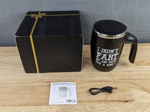 I Didnt Fart My Ass Blew You a Kiss Automatic Magnetic Stainless Steel Stirring Cup With USB Cable - Brand New