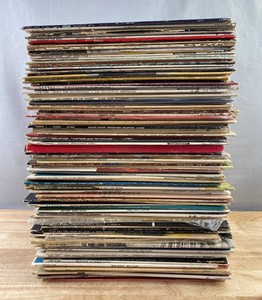 100 Vintage Vinyl Record Album Collection - Led Zeppelin, Eagles, Barbra Streisand, Dionne Warwick, The Supremes, Nat King Cole, Dance Dance Dance, The Sting, and More C