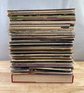 80 Vintage Vinyl Record Album Collection - Power Hits, Charley Pride, Fats Domino, Dean Martin, The Platters, Olivia Newton-John, Captain & Tennille, Etc. C