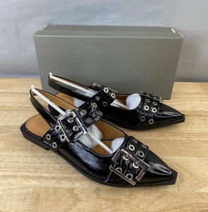 Womens Pointed Toe Slingback Flats Size 9, Black - Brand New