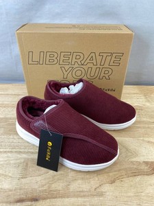 FitVille EasyTop Comfort Slipper VI Womens Size 8 Wide, Burgundy - Brand New