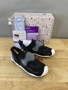 Pediped Aries Youth Slip-On Shoes Size 12.5-13, Black & Gray - Brand New