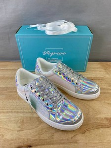 Vepose Silver Glitter Tennis Shoes Size Womens 9.5 - Brand New