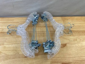 Clear Cut Crystal Hangers With Clips & Swivel Hook 17, 14 Total - Brand New