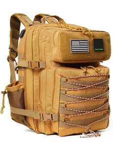 Green Canyon 45L 900D Tactical Backpack, Khaki, $50 Retail - Brand New