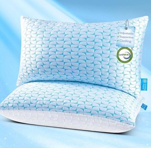 QUTOOL Firm Shredded Memory Foam King Pillow, 2 Total, $55 Retail - Brand New