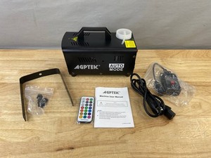 AGPTEK Fog Machine With 12 Color LED Lighting Effects - New