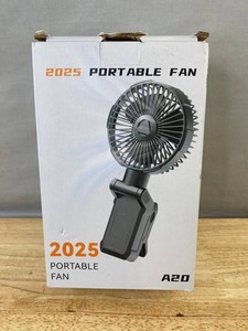 A20 2025 Portable Fan With LED Light, Pink - Brand New
