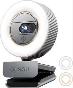 2K QHD Webcam With Ring Light & Privacy Cover - Brand New