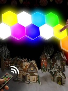 Hexagonal LED Wall Light 10-Tile Set - Brand New