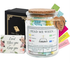 Bible Verse Jar Gift Set With Greeting Card - Brand New