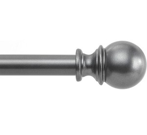 Adjustable Stainless Steel Curtain Rod 32-168, Grey - Brand New