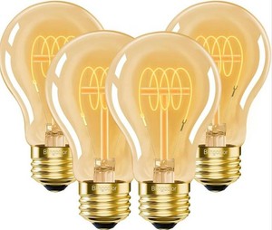 Blingcolor A19 Vintage LED Edison Bulbs, 4-Pack - Brand New