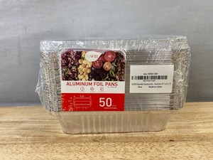 Xiafei Aluminum Foil Pans With Lids, 50 Total - Brand New