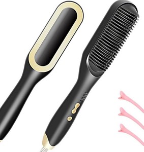 Hair Straightener Brush Ionic Dual Voltage 5 Temp Settings - Brand New