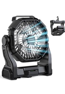 Matulsa Rechargeable Camping Fan 10000mAh, Blue - Brand New