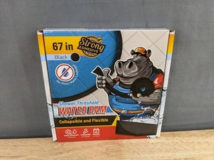 Hippo Dam Shower Threshold Water Dam 67, Black - Brand New