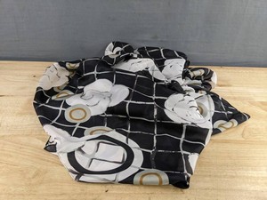 Cyzliann Womens 100% Silk Scarf, Brown Black White - Brand New