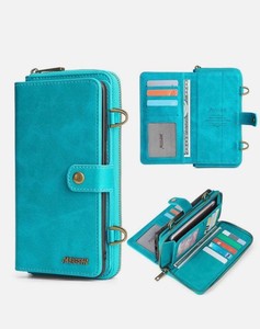 Qixiu iPhone 16 Pro Turquoise Multifunction Wallet Case - Brand New