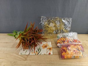 Fall Decor Maple Leaf Garland 20, 2 Packs Multicolor Beads Artificial Greenery, 12-Piece Floral Pillow Cover 12 x 20 Pumpkin Carriages, 6 Total - Brand New