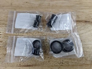 Surgical Steel Black Anodized Screw Fit Ear Stretching Lobe Plugs, 4 Total - Brand New