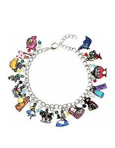 Alice in Wonderland Charm Bracelet 11 With 15 Charms - Brand New